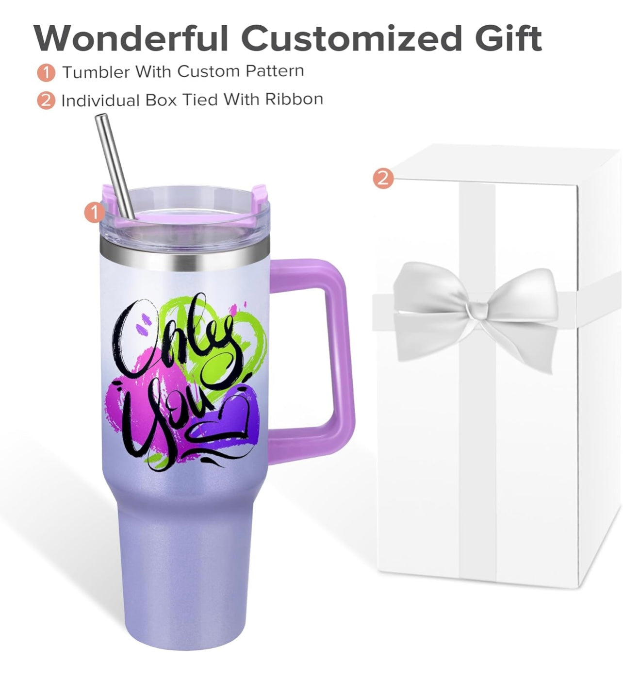 40 oz Ombré Customized Tumbler