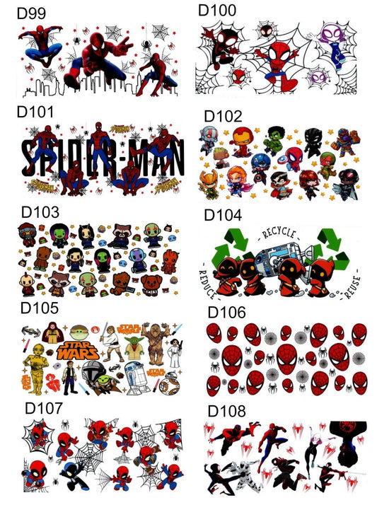 Spider man decals