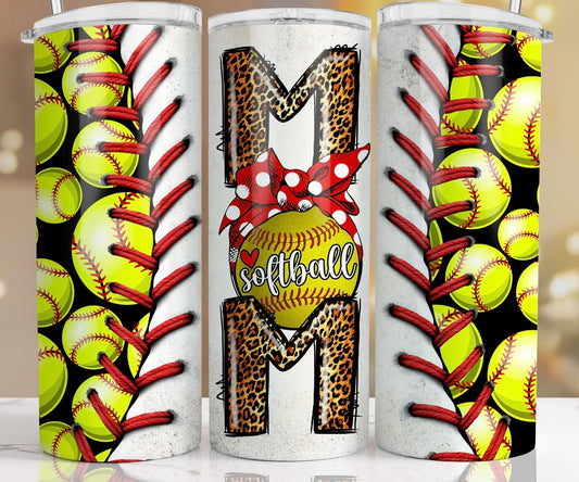 Softball mom tumbler