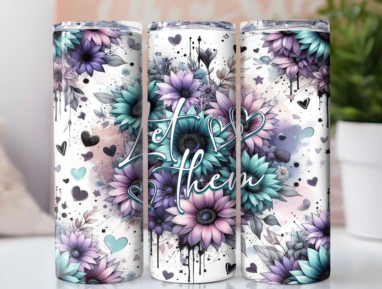 Color daisy’s “Let them” Tumbler