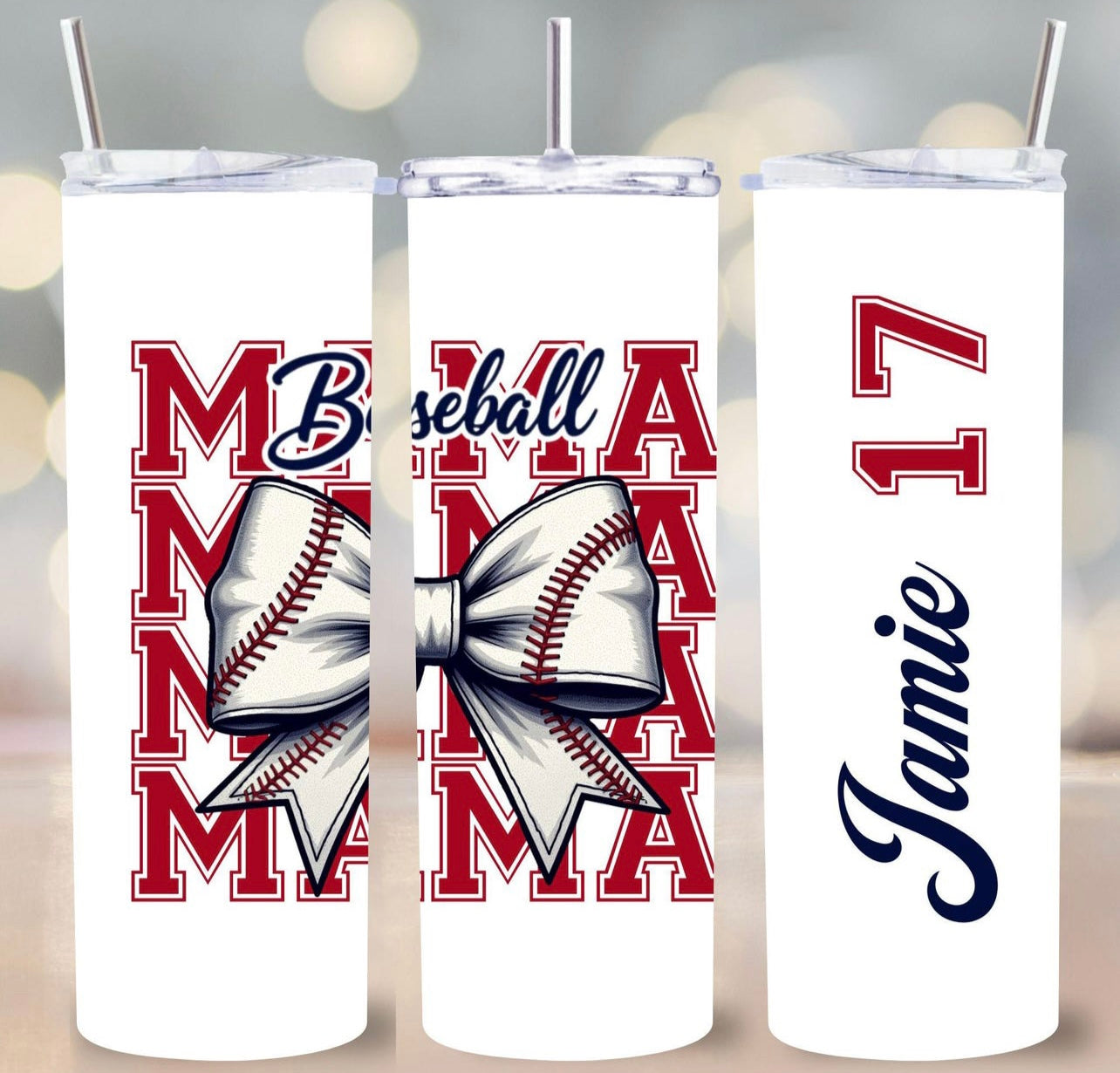 Personalized Baseball mama drinkware