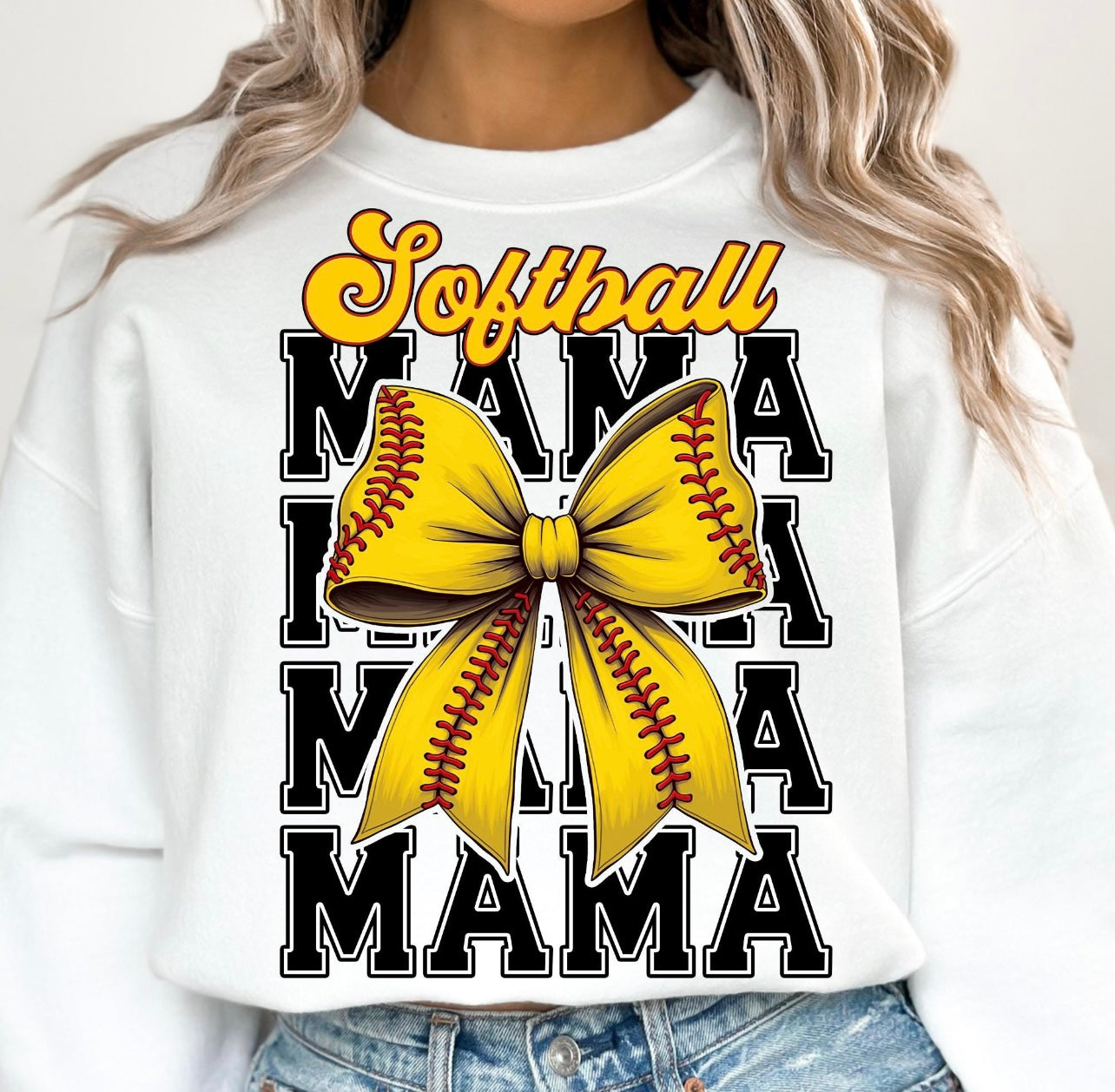 Softball Bow MAMA MAMA T-shirt