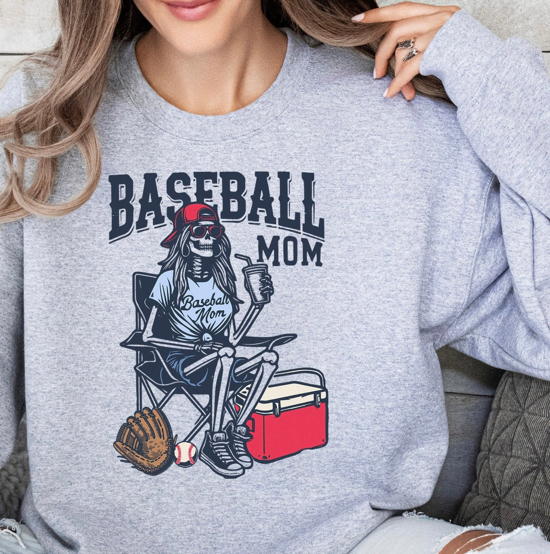 Baseball mom chair & cooler shirt