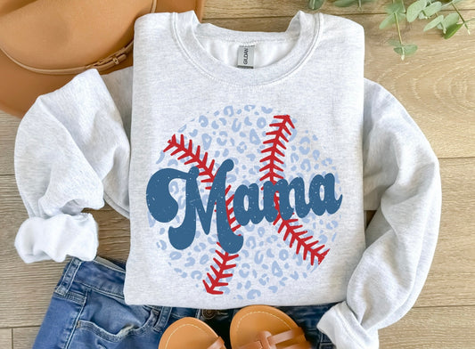 Blue MAMA baseball shirt