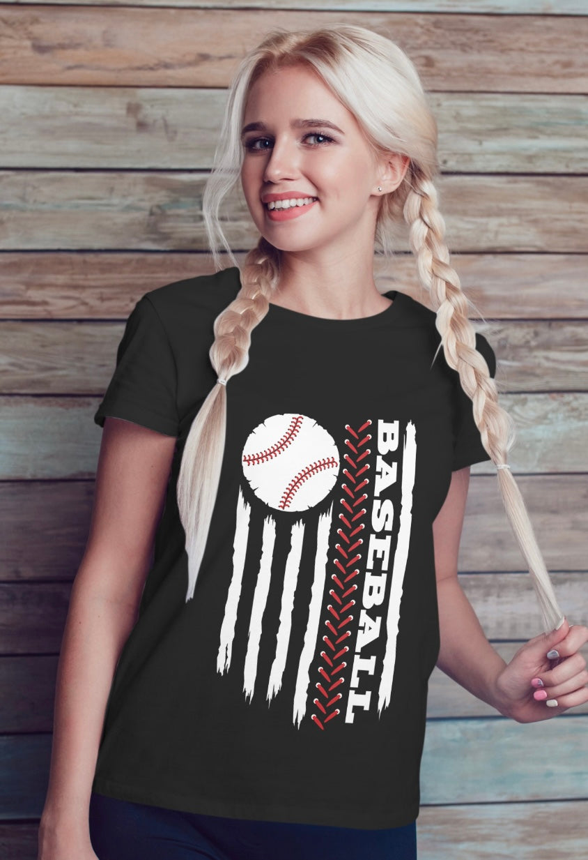 Baseball Flag -tshirt