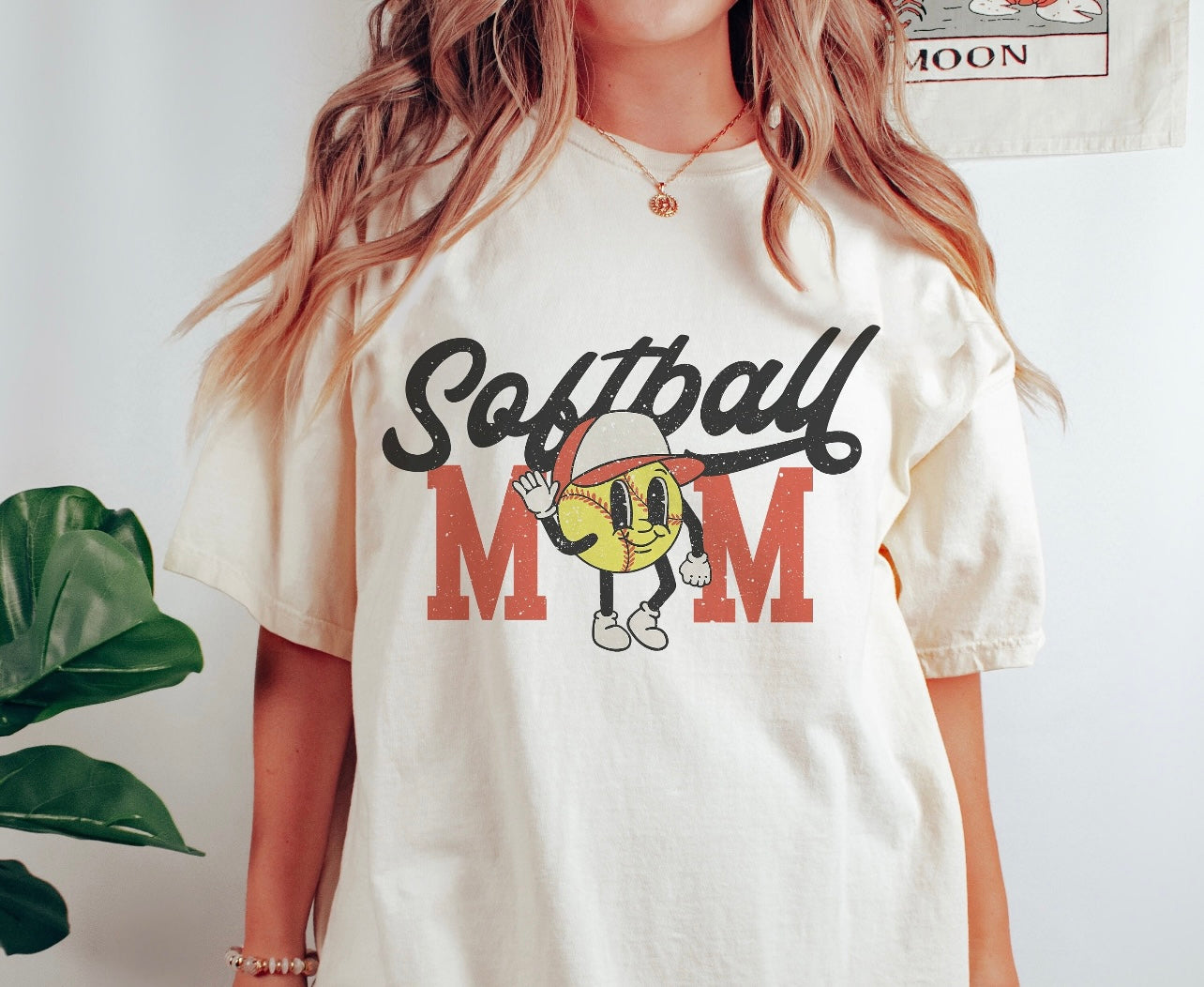 Softball Mom with ball player